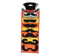 Fausse Moustache, 6pcs Self Moustache Noire Auto-adhésive pour la fête d'halloween, Le Costume de Costume, Le Jeu de rôle et Les Performances festives