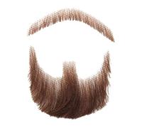 Fausse moustache face barbe pour les adultes costume de maquillage réaliste dentelle de la barbe de l'homme marron fausse barbe
