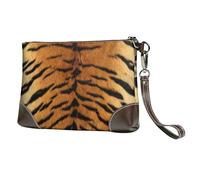 Fausse Peau de Tigre de Sibérie,Sacs à Main en Cuir PU pour Femmes, Pochette à Fermeture éclair, Portefeuille, Sac à Main avec dragonne