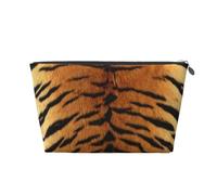 Fausse Peau de Tigre de Sibérie, Trousse de Toilette Trousse de Maquillage Sac à cosmétiques Trousse de Toilette de Voyage Portable