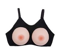 Fausse Poitrine Silicone à Bretelles Prothèse Faux Seins avec Soutien-Gorge pour Mastectomie, Fournitures De Garnitures De Protection De La Poitrine pour Femme, Jeu de rôle déformation
