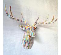 Fausse Taxidermie Tête De Résine Animale Décoration Murale Art,Résine Tête De Cerf Décoration,Tete de cerf decoration murale,tete de cerf,décoration murale en bois de cerf,Statues de tenture Murale(H