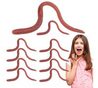 Fausse Terre Faux - Torres de terre extensibles | Les accessoires de ver effrayants de 10 paquets, les pêcheurs de pêche simulés réalistes, les leurres insectes de pêche à l'insecte, les jouets