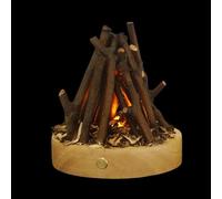 Fausses bûches de feu : lampe de chevet pour feu de camp activé au toucher, luminosité réglable à triple configuration, effet de cheminée LED 3D | Table atmosphérique portable, éclairage, bar, maison