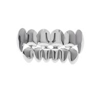 Fausses dents éblouissantes pour cosplay, Halloween, crocs de vampire, hip-hop, Grillz, fête dansante (argenté-A, M)