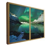 Fausses fenêtres décoratives illuminées Aurora boréale