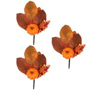 Fausses feuilles d'automne, fausses feuilles d'automne - Arbustes festifs réalistes pour extérieur, salon, cuisine, table de salle à manger, maison, cheminée intérieure