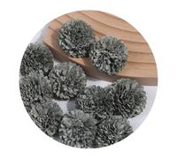 Fausses fleurs de chrysanthème grises 1,5 pouces, petites têtes en vrac for bricolage, arrangement floral, mariage, maison, jardin, bureau, décoration(Gray Green)