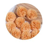 Fausses fleurs de chrysanthème grises 1,5 pouces, petites têtes en vrac for bricolage, arrangement floral, mariage, maison, jardin, bureau, décoration(Orange)