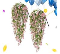 Fausses Fleurs De Vigne - 2 Pièces De Vignes Traînantes Réalistes - Fausses Fleurs Traînantes - Amélioration De La Beauté Naturelle Pour La Maison, Le Jardin, La Terrasse, La Cour, Le Balcon, La Clôtu