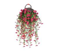Fausses fleurs, panier suspendu artificiel de fleurs du matin - Détails de décoration de la maison pour la façade du patio du mur de la cour