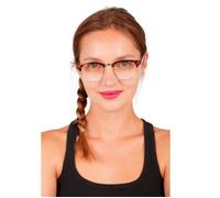 P'TIT CLOWN - Fausses Lunettes de Vue - Verres Sans Correction - Adulte - Unisexe - Pour Compléter Déguisement Père Noël, Détective, Écolier, Carnaval, Halloween, Cosplay, Fête Costumée (Marron)