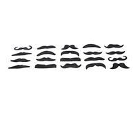Fausses Moustaches Autocollantes Noires Poilues pour Accessoire de Costume, Jeu de Jeu, KTV, Carnaval, Anniversaire, Déguisement pour Adultes et Enfants