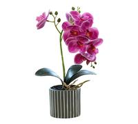 Fausses Plantes Décoratives Flore Artificielle 12,6 Pouces De Haut Réaliste Plante D'orchidée Artificielle dans Un Pot Real Touch Bonsaï Décoratif Fausses Fleurs Fleurs Artificielles dans Un Vase