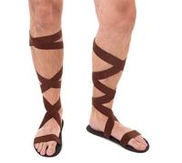 DEGUISE TOI - Fausses Sandales Romaines Adulte - Sandales - Taille Unique - Marron - Accessoires pour déguisement - 100% Synthétique - - Carnaval