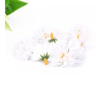 Fausses têtes d'œillets artificielles, 100 pièces, petites fleurs en soie de 1.4 pouces, for mariage, funérailles, décoration DIY(White)