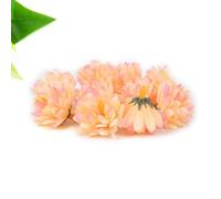 Fausses têtes d'œillets artificielles, 100 pièces, petites fleurs en soie de 1.4 pouces, for mariage, funérailles, décoration DIY(Yellow Pink)