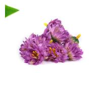 Fausses têtes d'œillets artificielles, 100 pièces, petites fleurs en soie de 1.4 pouces, for mariage, funérailles, décoration DIY(Dark Purple)