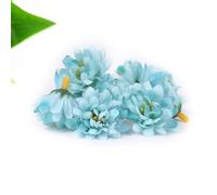 Fausses têtes d'œillets artificielles, 100 pièces, petites fleurs en soie de 1.4 pouces, for mariage, funérailles, décoration DIY(Sky Blue)