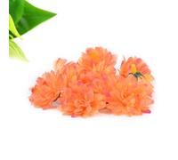 Fausses têtes d'œillets artificielles, 100 pièces, petites fleurs en soie de 1.4 pouces, for mariage, funérailles, décoration DIY(Orange)