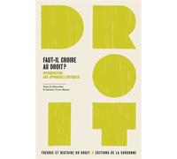 Faut-il croire au droit ? Introduction aux approches critiques - Antoine Corre-Basset - De La Sorbonne Editions - broché - Etude