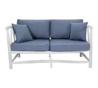 Fauteuil 2 personnes en teck avec coussin gris MOA CONCEPT USINE Naturel G