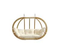 Fauteuil 2 places en épicéa avec coussin - AMAZONAS - Globo Royal Chair natura - Utilisable intérieur/extérieur
