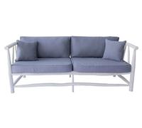 Fauteuil 3 personnes en teck naturel avec coussin TIKA