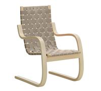 Fauteuil 406 clear lacquered solid birch base