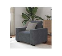 Vidaxl Fauteuil Gris Foncé 60 Cm Velours Gris