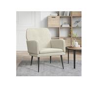 Vidaxl Fauteuil Crème 62x79x79 Cm Velours