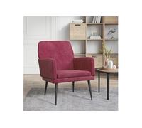 Fauteuil 62x79x79 cm fluweel wijnrood351408