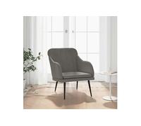 vidaXL Fauteuil Gris foncé 63x76x80 cm Velours