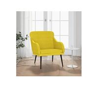 Fauteuil Jaune 63x76x80 cm Velours, fauteuil relax, fauteuil de salon, chaise de chambre à coucher, chaise longue, fauteuil de canapé