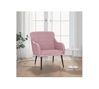 Fauteuil 63x76x80 cm fluweel roze351439
