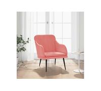 vidaXL Fauteuil 63x76x80 cm fluweel roze351457 Rose G