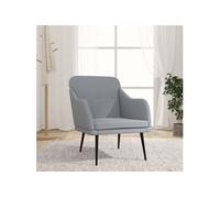 Fauteuil 63x76x80 cm stof lichtgrijs351474