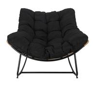 FAUTEUIL A BACSULE TULUM COUSSIN NOIR