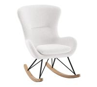 Fauteuil à Bascule Bouclette ""Rocky"" 101cm Blanc
