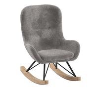 Fauteuil à Bascule Bouclette "Rocky" 68cm Anthracite