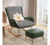 Fauteuil à bascule confortable avec coussin de soutien lombaire - Fauteuil à bascule latéral ergonomique pour la relaxation et le salon, parfait pour le salon et la chambre d'enfant