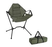 Fauteuil à bascule de camping en tissu Oxford pliable en plein air - Chaise à bascule de camping légère et portable