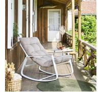 Fauteuil à bascule de jardin ""Felinio"" taupe - Hespéride