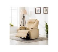 Vidaxl Fauteuil À Bascule De Massage Crème Similicuir