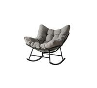 CONCEPT USINE | Fauteuil à Bascule Quito Gris | Intérieur/Extérieur | Confort & Design Contemporain | Assise Confortable & Ergonomique | Relaxation & Bien-être | Qualité & Durabilité