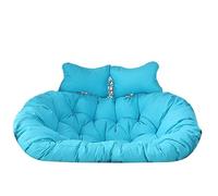 Fauteuil à bascule double coussin à suspendre doux et profond pour l'extérieur 2 places avec attaches pour plus de confort, design non pliable pour un maximum de soutien
