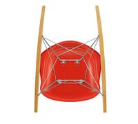 Fauteuil à bascule Eames Plastic RAR RE chromé chromed steel wire frame/ golden maple
