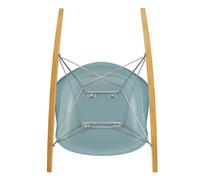 Fauteuil à bascule Eames Plastic RAR RE chromé chromed steel wire frame/ golden maple