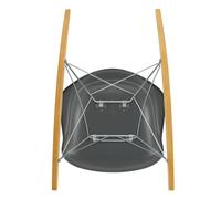 Fauteuil à bascule Eames Plastic RAR RE chromé chromed steel wire frame/ golden maple