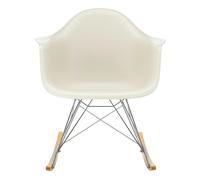 Fauteuil à bascule Eames Plastic RAR RE chromé chromed steel wire frame/ golden maple